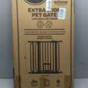Carlson 29–36.5" Extra Wide Walk-Thru Dog Gate with Small Pet Door, White, 29-36.5"W x 30"H