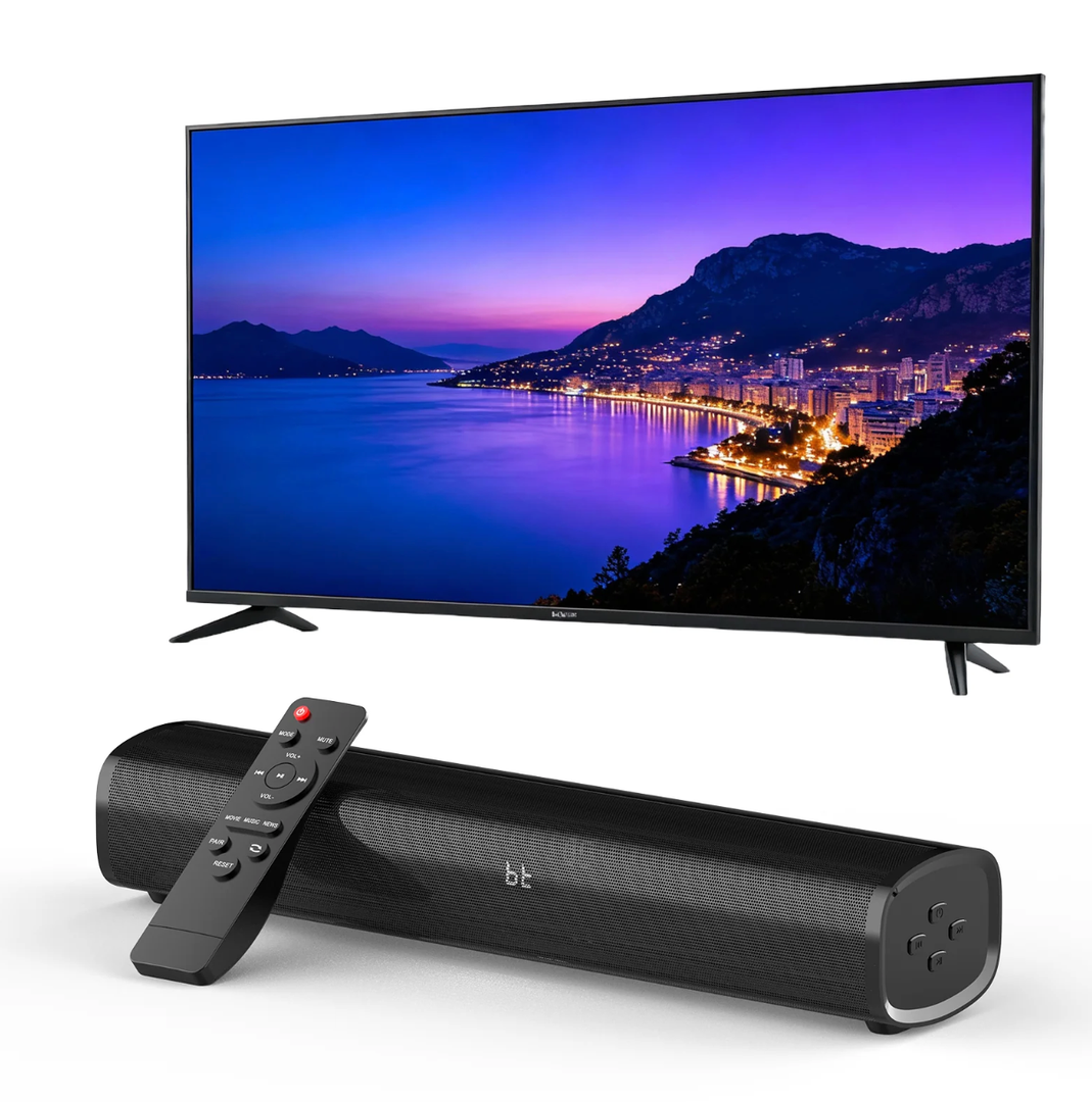 Fansbe Direct HDMI Sound Bar Smart TV Home Theater Surround TV Speakers Bluetooth HDMI AUX OPT COAX USB Home Audio Surround Sound System For PC Projector Game News Music Movie