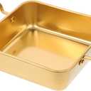 PRETYZOOM Square Baking Pan with Handle, 6 Inch Deep Stainless Steel Roasting Pan for Cake Brownie Lasagna, Square Bakeware for Oven Cooking, Non-Toxic & Heavy Duty, Dishwasher Safe