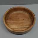 Kaizen Casa Wooden Round Shaped Serving Bowl for Fruit,Dessert Platter Tray Dish Kitchen Dining Fruit,Dessert,Snack (10 inches)