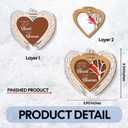 2 x NewEleven Memorial Ornament - Sympathy Gift, Heartfelt Messesage, Memorial Gifts for Loss of Mom, Dad - Heart Ornament from Friends, Family - Christmas Ornaments