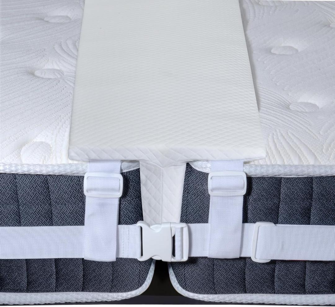 CZL 12" Wide Bed Bridge Twin to King Converter Kit Twin Bed Connector Split Bed Gap Filler to Make Twin Beds Into King Adjustable Twin Mattress Connector with Strap for Guests Stayovers, Upgraded