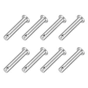 uxcell 8Pcs 1/4" x 1-3/16" Single Hole Clevis Pins, 304 Stainless Steel Flat Head Clevis Pins Hitch Pin for Trailer Latch, Mechanics Repair, Furniture Installation, Industrial Equipment
