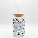 Cat Mom Sipper Glass, 16oz