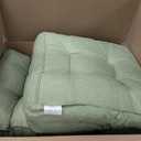 Fumete 8 Pcs Square Floor Pillows for Kids and Adult 16''x16'' Flexible Seating Floor Cushion for Classroom Multicolor Meditation Cushions for Home Daycare Preschool Yoga Meditation (Green), 16 x 16 x 3.6 inches