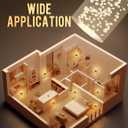 DORESshop LED Night Lights Plug into Wall, Modern Decorative Design Nightlights Plug in, Adjustable Brightness, Dimmable Night Light, Perfect for Adults' Bedroom, Hallway, Bathroom,Warm White (1 Count (Pack of 1))