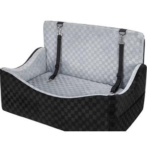 JOEJOY Elevated Dog Car Seat, Memory Foam Pet Booster Seat with Detachable Washable Cover, Portable Travel-Safe Bed for Cars