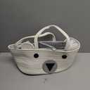 DECOMOMO Teddy Bear Basket, Diaper Caddy Basket, Baby Baskets for Baby Shower (Animal, Large)