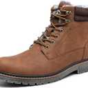 DECARSDZ Men's Fashion Lace-up Casual Chukka Boots for Men Zipper Boot (9.5, Brown-fur)