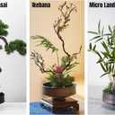 Japanese Ikebana Vase Kit, Flower Shallow Container 7.5inch Ceramics Flower Bowl Ikebana Vase with 2.4inch Floral Frog and 2-in-1 Kenzan Corrector (Retro Style)