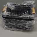 Ziliny 4 Pcs Metal Wire Basket with Wooden Handles Mesh Steel Storage Organizer Bin Containers for Home Organizing Cabinet Pantry Closet Kitchen Fridge Fruit Makeup Snacks Gifts(Small,Black)