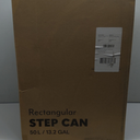 QUALIAZERO 13 GAL/50L, RECTANGLE SHAPE, STAINLESS STEEL STEP-ON CAN, WITH SOFT CLOSE LID, BRUSH FINISH