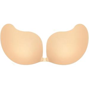 SUWAIS FASHION Sticky Bra Adhesive Bra Backless Reusable,Silicone Bra,Sticky Push-Up Bra & Water Proof Nipple Covers, Size E