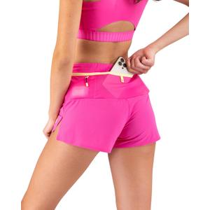 FlipBelt Women's Elite Running Shorts 3.0 (Pink Boom), Medium