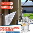 YAMATIC 3/4" Shaft Horizontal Pressure Washer Pump 3400 PSI 2.5 GPM Replacement Pump for Power Washer Compatible with Homelite, Troybilt, Simpson, Karcher, Honda GC160 GC190, AR RMV 2.5G30
