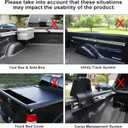 Non-Drilling Truck Rack, Heavy Duty Steel Extendable Truck Bed Ladder Rack, Fit for 52" to 71" Wide Truck Bed, 800 lb. Capacity