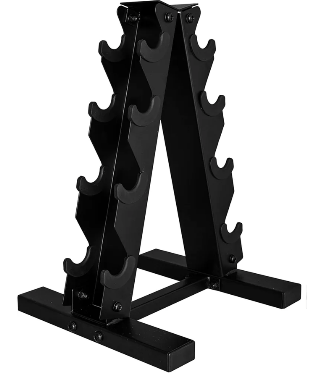 CAP Dumbbell Stand, A-Frame Weight Storage Rack for Dumbbells, Barbell Holder, Heavy Duty Dumbbells Storage with T Bar Row Attachment for Home Gym (Stand Only)