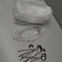 8 Set Acrylic Banana Split Dish Clear Banana Boats Serving Bowls with Steel Spoon for Ice Cream Sundae Fruits Yogurt Snack Brownies Glass Salad Plates, 8oz, one size fits all