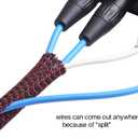 Alex Tech 25ft - 1/2 inch Cord Protector Wire Loom Tubing Cable Sleeve Split Sleeving For USB Cable Power Cord Audio Video Cable  Protect Cat From Chewing Cords - Blackred