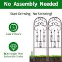 AMAGABELI GARDEN & HOME 2 Pack 60" x 18" Garden Trellis for Climbing Plants Outdoor Rustproof Metal Trellis for Potted Plants and Roses Vines Vegetables Flowers Ivy Cucumbers Clematis Supports Bronze