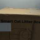 Self Cleaning Cat Litter Box: Extra Large Automatic Litter Box for Multiple Cats, Odor-Free, App-Controlled, Ambient Light Waste Disposal (Pearl White)