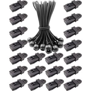 Tarp Clips Heavy Duty Lock Grip - 40 Pcs Tent Clip, Tarp Clamp, Tarp Hold Down Clips, Awning Tarp Clamps for Canopy (Black)