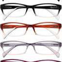 Gaoye Reading Glasses for Women, 5 pack Fashion Readers for Women Spring Hinge Eye Glasses, Blue Light Reading Glasses