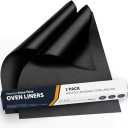 BLACK 17"x25" Non-Stick Oven Liners - 2-Pack for Electric/Gas Ovens - L3.71