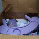 Infantino Music & Lights 3-in-1 Discovery Seat and Booster - Convertible Infant Activity and Feeding Seat with Electronic Piano for Sensory Exploration, for Babies and Toddlers, Lavender