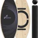 Sportneer Balance Board - 7 Modes Wobble Board with Adjustable Stoppers - Exercise Balancing Stability Trainer for Improve Balance, Surf Trainer & Physical Therapy - Roller and 2.8'' Ball Included (Light Purple & Black)