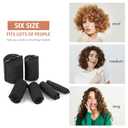 Syhood 56 Pcs Foam Sponge Hair Rollers 6 Sizes Soft Sleeping Curlers Flexible Sponge Curler Tool Rat Tail Comb for Long Short Hair Styling(Black)