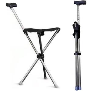Cane with Seat - Portable Stool Chair, Supports Up to 240 Lbs cameping Chairs, Lightweight Up to 1.4 Lbs, Suitable for Men, Women, Seniors, People with Disabilities
