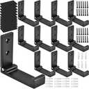 Folding Coat Hooks, Foldable Wall Hooks for Hanging Aluminum Alloy Cloth Coat Hanger Headphones Holder Headset Wall Hanger Hook- Pack of 12 (Black)