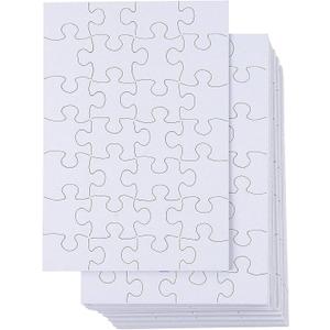 Juvale 48 Sheets Blank Puzzles to Draw On Bulk  6x8 inch Make Your Own Jigsaw Puzzle for Kids Crafts Projects (28 Pieces Each)