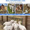 Hay Rack Wall Mount- 27 Hay Feeder for Horse, 16 Gallon Capacity Easy Install & No Wast Design Metal Corner Hay Feeder for Goat| Idea for Sheep, Livestock Feeders Hanging Indoor/Outdoor