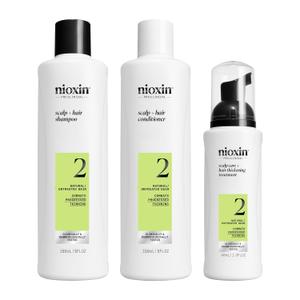 NIOXIN Scalp + Hair Thickening System Kits | For Natural, Colored, & Damaged Hair with Light to Progressed Thinning | Strengthen & Boost Hair Density with Niacinamide & Biotin 