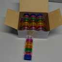 Sieral 7 Days Stackable Pill Organizers 7 Compartments Round Pill Boxes Tower Weekly Vitamin Individual Storage Containers Travel Cases with Lids for Medications, Vitamins and Supplements(8 Sets)