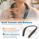 Neck Speaker,Voice Clarifying Dialog Potable Neck Speakers for Hard of Hearing and Elderly,Bluetooth 6.0 Neck Wireless Wearable Speaker with 27H Playtime,100Ft Range,Neckband Speaker