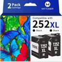 MYTONER Remanufactured Ink Cartridge Replacement for Epson 252XL Black 252 XL for Workforce WF-7610 WF-7620 WF-7710 WF-7720 WF-3640 WF-3630 WF-3620 Printer 252 Black Ink Cartridge 2 Pack