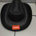 Kangaroo -Cowboy Hat for Women & Men with Pull-on Closure, Costume Party Perfectly Fits as Adults Cowgirl (Black)