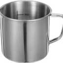 Hemobllo Stainless Steel Measuring Cup with Internal Scale, 16oz Professional Graduated Beaker Mug with Spout for Laboratory & Kitchen, Metal Chemical Measuring Cup for Science, DIY Soap Making,