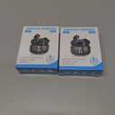 2 x Studio-Quality Wireless Ear Buds with Deep Bass & Enhanced Audio Clarity, Bluetooth 5.4, 10-Year Lifespan Earbuds, ENC Noise Cancelling Calls, Secure Fit Memory Foam Tips, IPX6 Waterproof (Black)