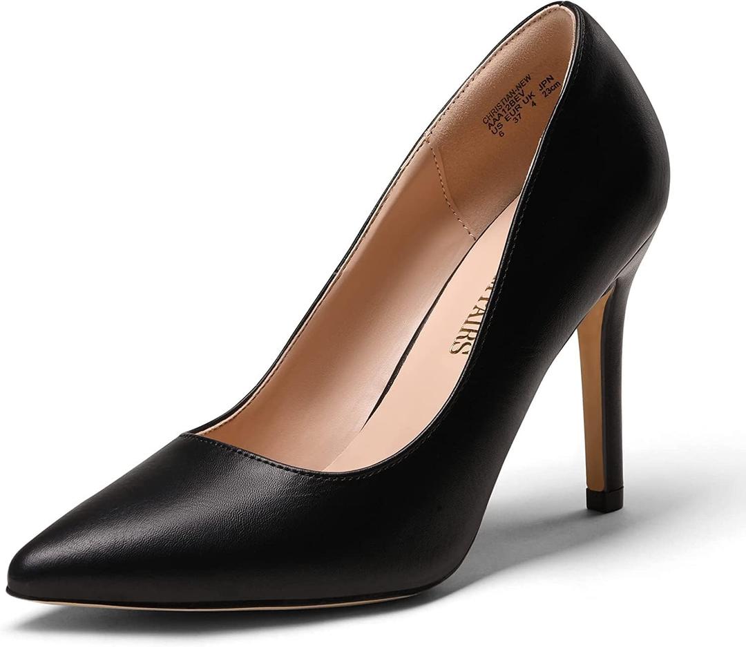 DREAM PAIRS Women's Closed Toe High Heels Dress Pointed Toe Wedding Pump Shoes (8)