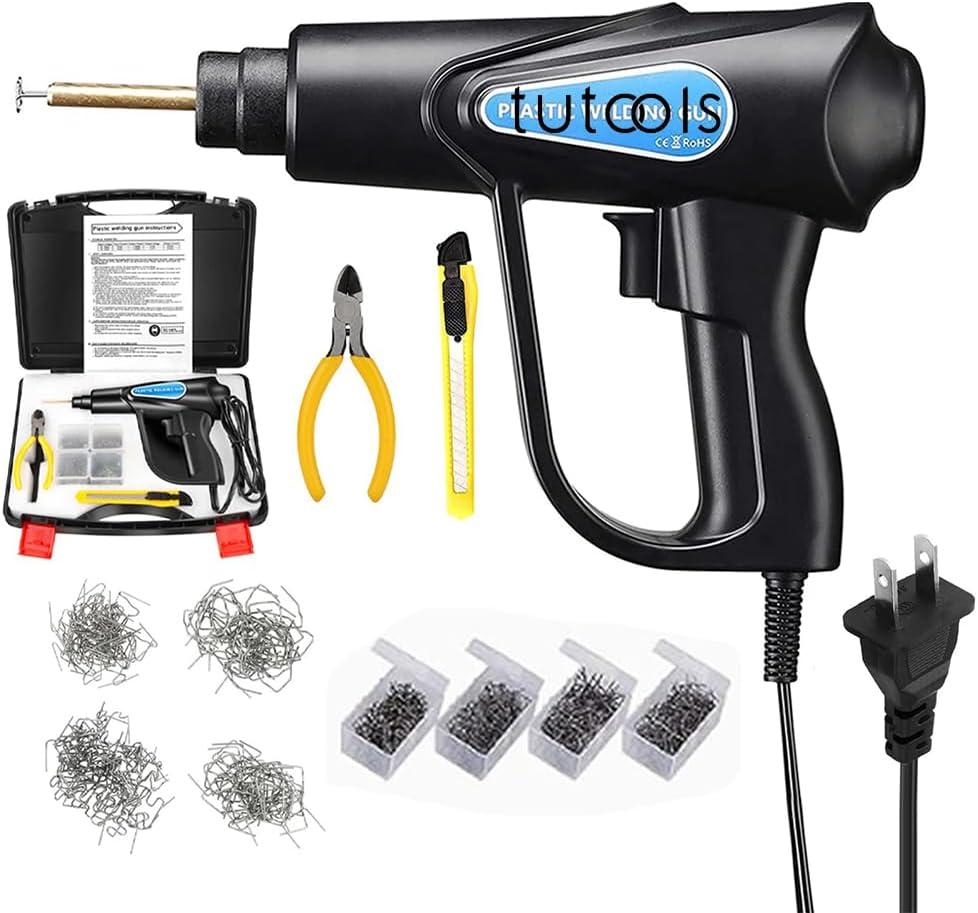 TUTOOLS 70W Hot Staplers Plastics Welding Machine Car tool PVC Welder Gun Soldering Iron For Plastic Auto Bumper Repair Kit for Workshop