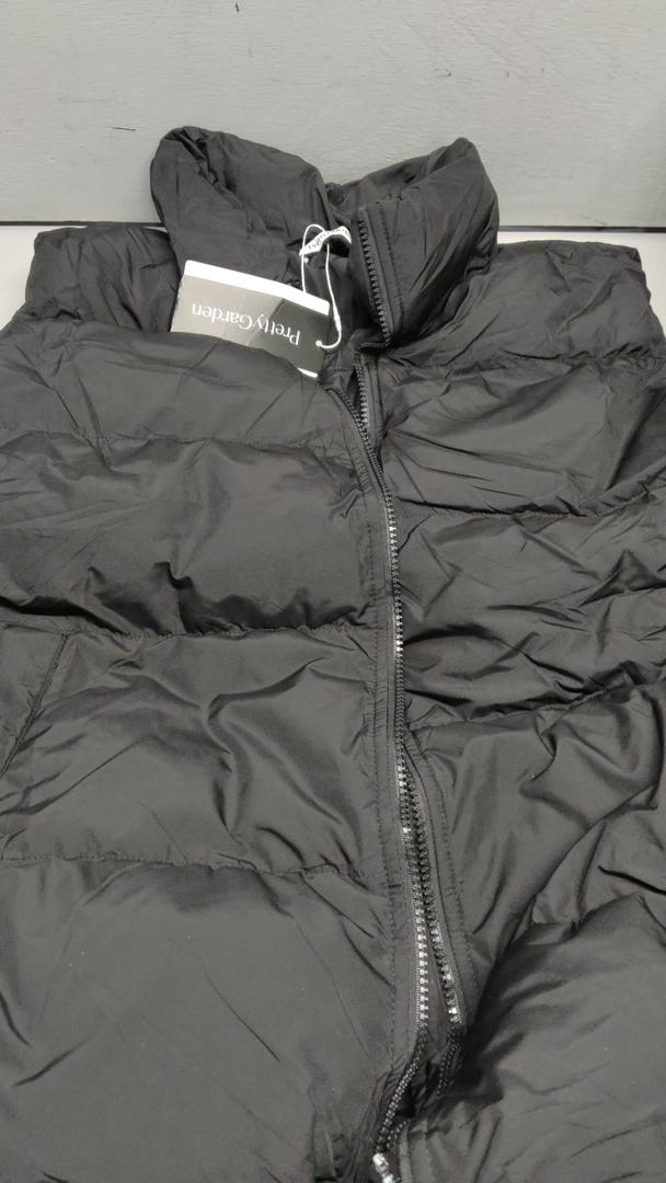 PRETTYGARDEN Women's Puffer Jacket Vests 2025 Fall Casual Sleeveless StandCollar Zip Up Coats Warm Winter Outerwear S, Black