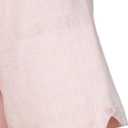 ZEROYAA Men's Linen Shirts Short Sleeve Summer Casual Button Down Beach Shirt with Pocket (Pink, M)