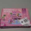 ADAH 216PCS Magnetic Building Blocks for Girls, Pink Princess STEM Toys for Ages 4-8, Creative Educational Building Toys for 3-6 Year Olds, Magic Blocks for Kids