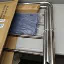 12 Bushels Laundry Cart Commercial/Home,Heavy Duty Large Stainless Steel Rolling Laundry Basket with Wheelsfor Laundry Organizer and Storage,260LBS Load (12 Bushels - Blue - 8 Tubes)
