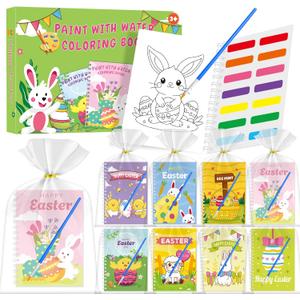 24 Water Coloring Books Party Favors -Toddler Easter Basket Stuffers Crafts Gifts, Mini Coloring Books Bulk for Kids Boys Girls Classroom School Activity easter Basket Goodie Bag Fillers (Easter A)