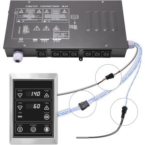 Infrared Sauna Electrical Control Box and Infrared Sauna LCD Control Panel with a Temperature Control Probe, 149, 60Min (110, Volts)